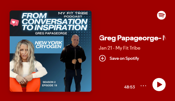 Gregory Papageorge interview artwork from My Fit Tribe podcast